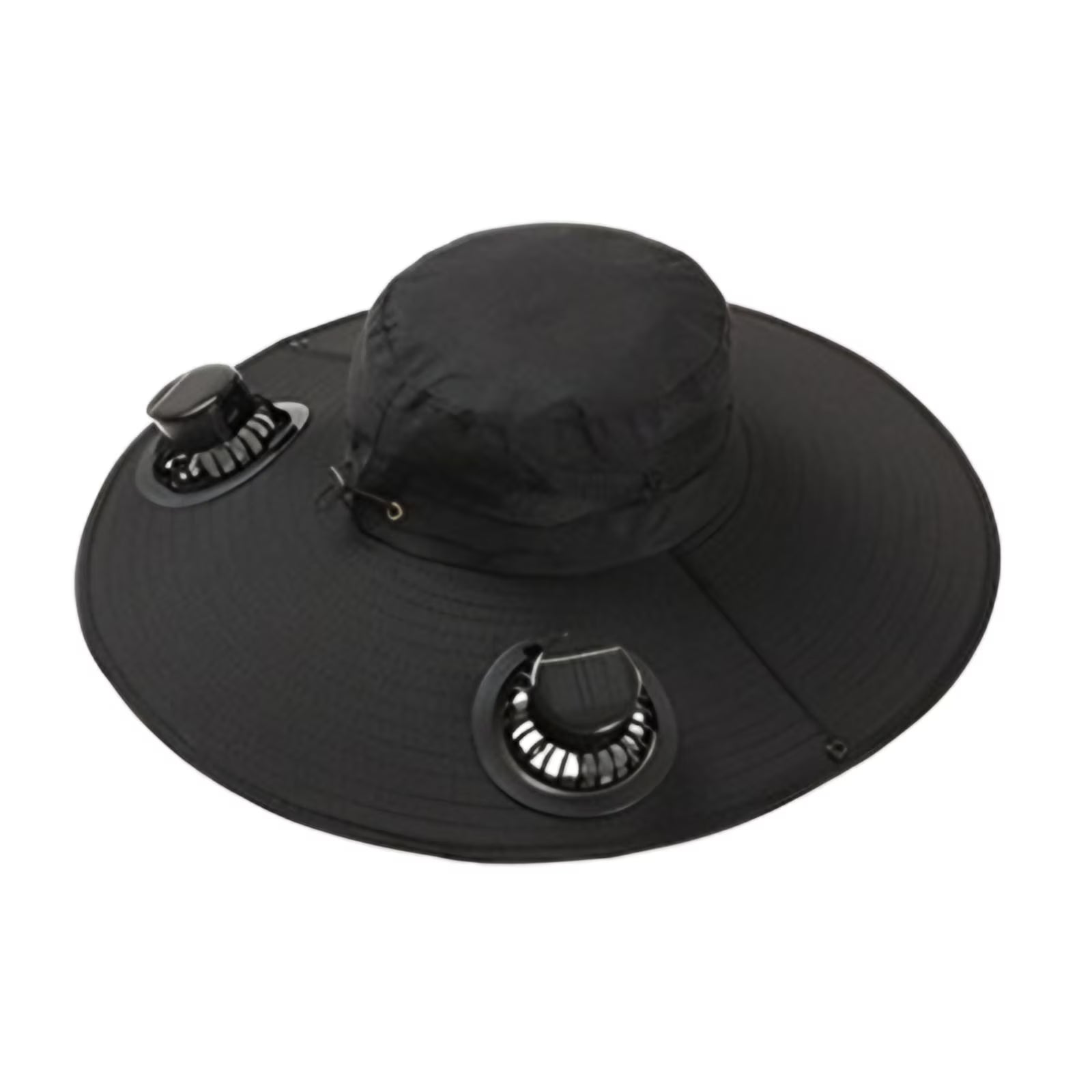 Solar Fan Hat,Solar Powered Fan Hat,Wide Brim Solar Fan Hat Outdoor Wide Brim Sun Hat Solar Panel Fan Hat Solar Hat with Built in Fan with 2 Solar Fan Fishing Hat for Men - Removable & Usb Charging