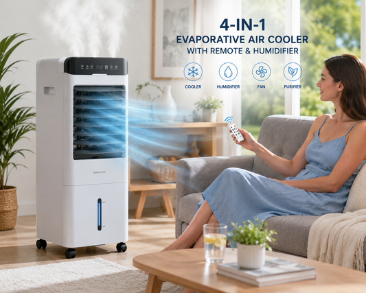 4-in-1 Evaporative Air Cooler with Remote & Humidifier